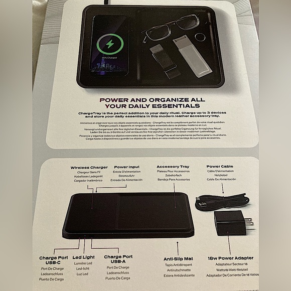 STATIK Wireless 3-in-1 Charging Accessory Tray - Picture 4 of 6